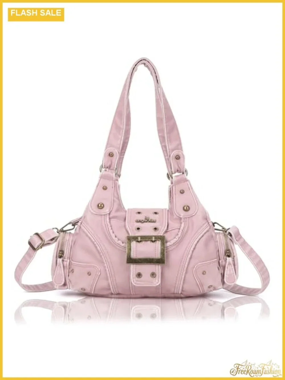 Vegan Leather Hobo Handbag with Multi-Pockets, Adjustable Strap Crossbody